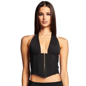 Black Hook and Eye Top